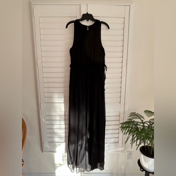 NWT H&M Long Black Dress - Size 14 - Picture 6 of 9